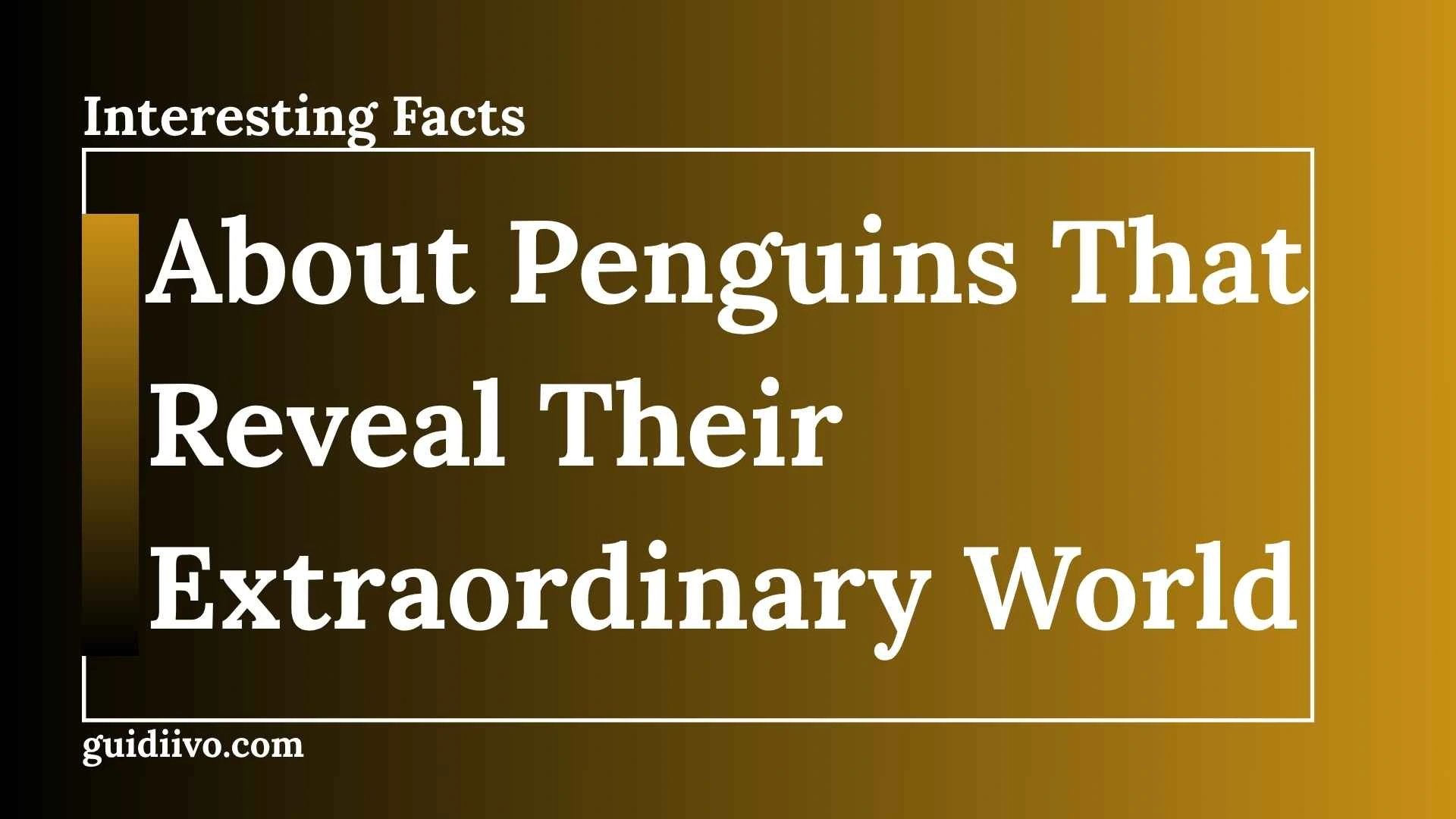 35 Interesting Facts About Penguins That Reveal Their Extraordinary World