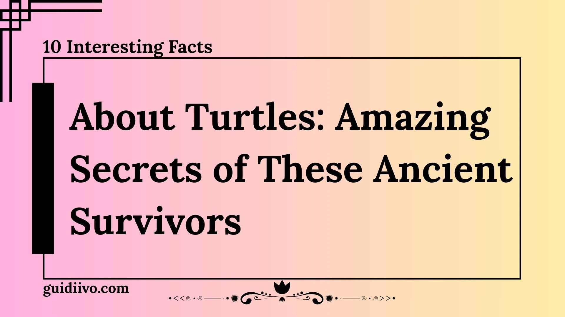 10 Interesting Facts About Turtles: Amazing Secrets of These Ancient Survivors